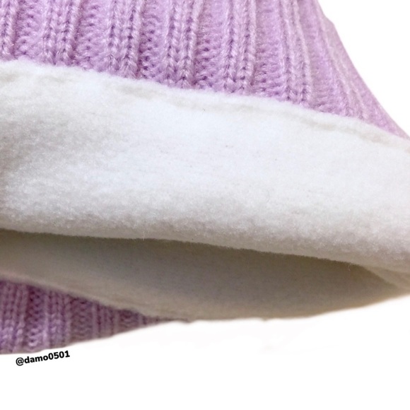 NWT Joe Fresh Purple/White Stripe Warm Beanie - Picture 4 of 7